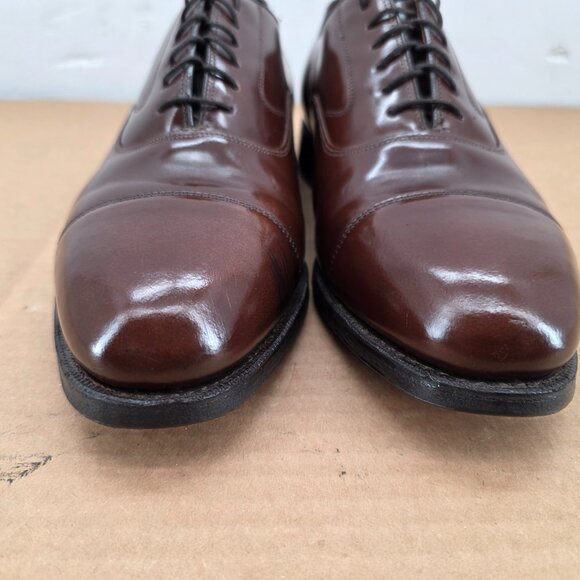 Jhonston & Murphy Optima Oxford Shoes Sz 8 D Brown Cap Toe Fall Leather - Picture 7 of 16